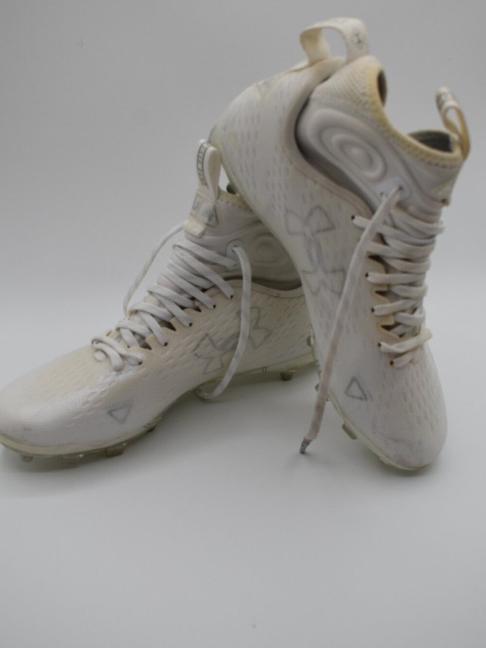 Under Armour Spotlight Lux MC Football Cleats White Men's Size 8 Molded Football